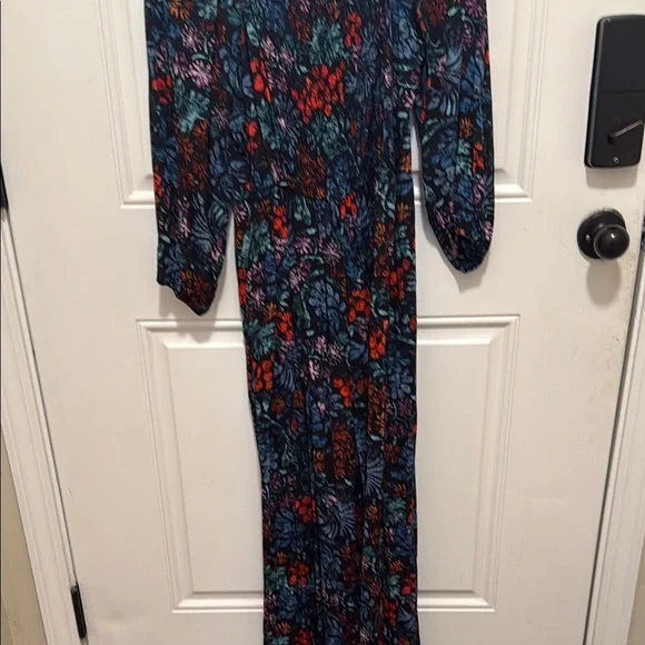 Knox Rose Blue and Red Long Sleeve Sundress - Picture 4 of 6